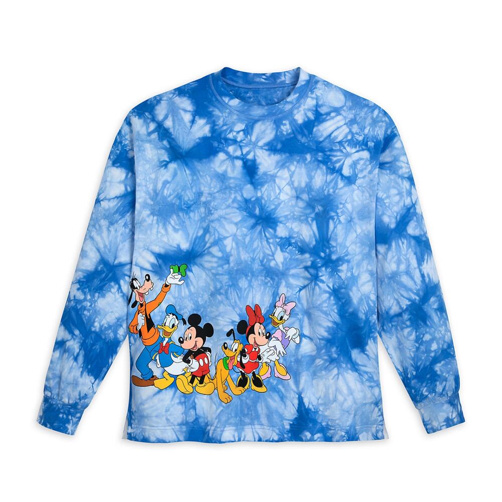 NWT Disney Parks Mickey Mouse n Friends Tie-Dye Celebration Crew Disneyland L